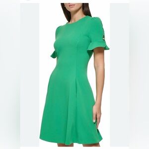 DKNY Vibrant Green Mini Dress